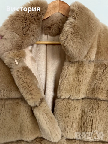 Палто естествен косъм Рекс , снимка 3 - Палта, манта - 53054033