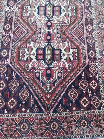 Ръчно тъкана вълнена персийска пътека.Иран Afshar.Антика за цените., снимка 4 - Пътеки - 51609123