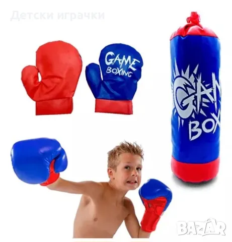 Детска боксова круша с ръкавици, 35см