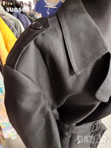 дълъг черен тренчкот, шлифер- XXL, снимка 9 - Якета - 47593648