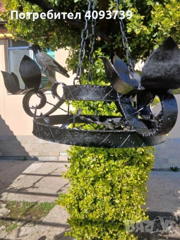 Полилей от ковано желязо, снимка 6 - Полилеи - 54164436