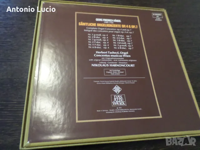 Handel -Samtliche Orgelkonzerte op.4 & op.7, снимка 2 - Грамофонни плочи - 48307622
