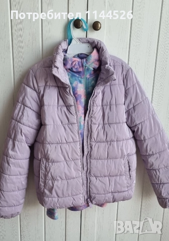 Лилаво яке и полар за момиче 9-10г./140см., снимка 3 - Детски якета и елеци - 51638835