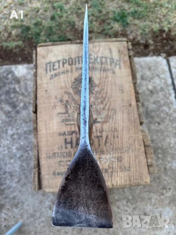 Wehrmacht D.R.G.M. No 1496318 -пикел, отрязан, снимка 7 - Антикварни и старинни предмети - 51329167