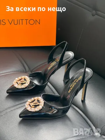 Louis Vuitton Дамски Обувки На Ток Луис Витон - 2 Налични Цвята Код D2119, снимка 3 - Дамски обувки на ток - 49420554