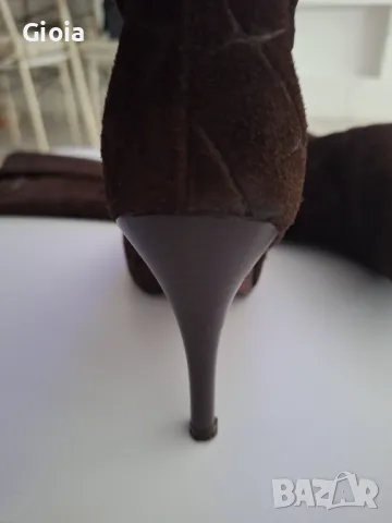 Just Cavalli ботуши естествена кожа и велур, снимка 4 - Дамски ботуши - 48653364