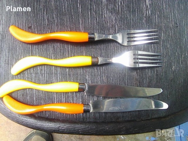 Две вилици и два ножа френски неръждаема стомана, снимка 5 - Ножове - 40588207