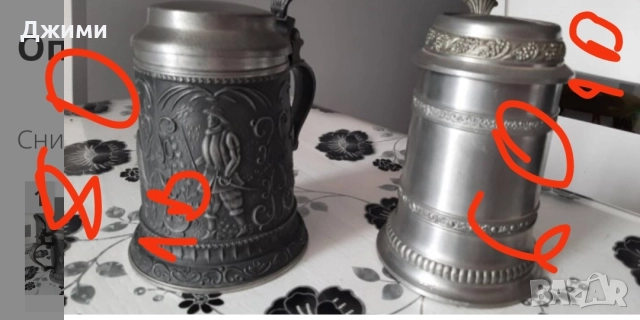 красиви калаено сребърни комплекти, снимка 9 - Антикварни и старинни предмети - 47240583