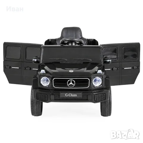 ТОП ЦЕНА!НОВО!Акумулаторен джип Mercedes-Benz G580 BLACK с 12V батерия,EVA гуми,кожена седалка,USB, снимка 4 - Детски велосипеди, триколки и коли - 56111226