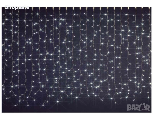 Коледна украса - LED светеща завеса, 300x60 см. , снимка 4 - Декорация за дома - 52485538