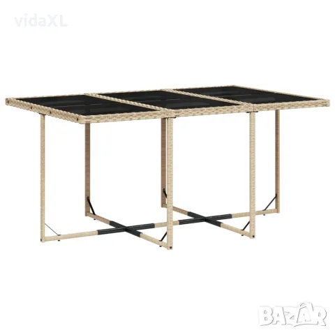 vidaXL Градински комплект с възглавници, 11 части, бежов полиратан, снимка 4 - Градински мебели, декорация  - 56146795