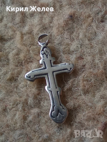 Старо сребърно кръстче 50860, снимка 5 - Колиета, медальони, синджири - 52359583