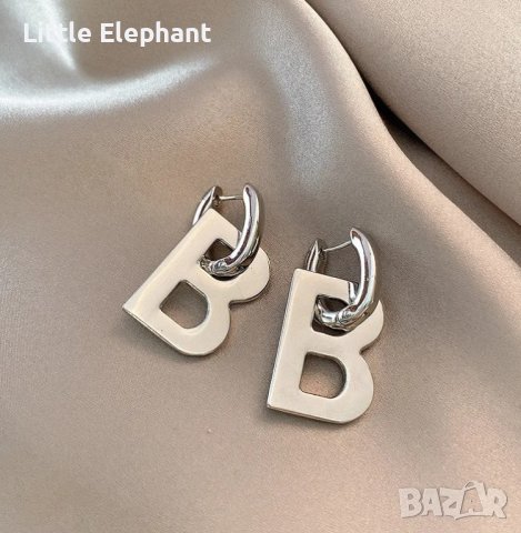 Висящи обеци бранд,letters B/нови, снимка 1