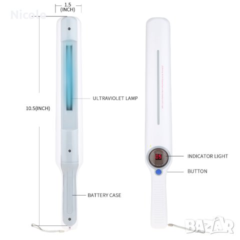 Почисти от вируси, бактерии, акари UV CleanLight Sanitizing WАND , снимка 15 - Други - 42915200