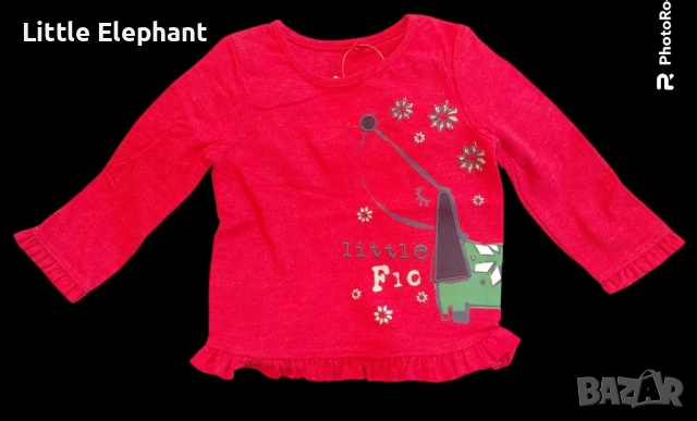 Блузка с дълъг ръкав за 9-12 мес момиченце"Little Fio",Christmas doggy,Англия/нова
