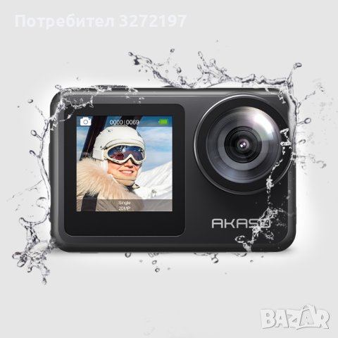 AKASO Brave 7 LE екшън камера 4K30FPS 20MP WiFi със сензорен екран , снимка 4 - Камери - 40438298