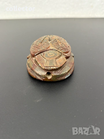 Скарабей / бръмбар от стеатит / камък. №7845, снимка 4 - Антикварни и старинни предмети - 53096790