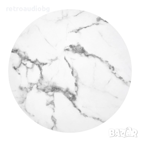 Маса за кафе АДРИАНА - бял мрамор - черна Ф56, снимка 3 - Маси - 52800766