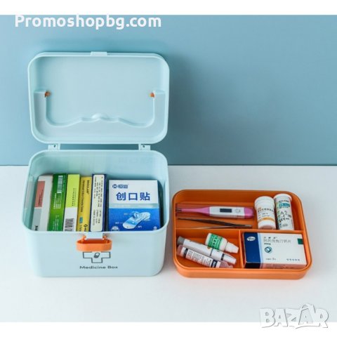 Органайзер за лекарства, аптечка, кутия за лекарства, контейнер за лекарства- СИН / БЯЛ / РОЗОВ, снимка 10 - Кутии за съхранение - 42077521