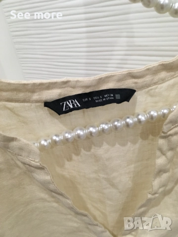 ZARA 100% лен риза S, снимка 3 - Ризи - 51519863