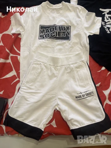 НОВИ!Тениски с печат MADE BY SOCIETY 7-10г., снимка 8 - Детски анцузи и суичери - 50344236