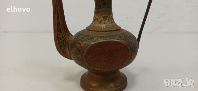Индийски месингов чайник, снимка 4 - Антикварни и старинни предмети - 32009197