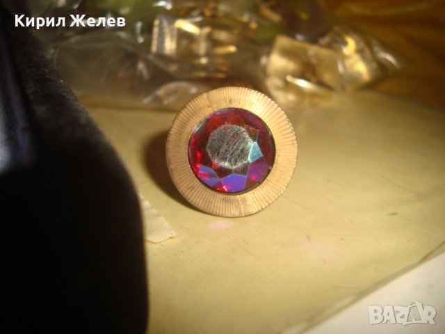 ЛОТ 3 СТАРИ РЕДКИ ПОЗЛАТЕНИ БУТОНЕЛИ с ХЕМАТИТ ЧЕРЕН ОНИКС и БОХЕМСКИ КРИСТАЛ 18645, снимка 7 - Антикварни и старинни предмети - 37597468