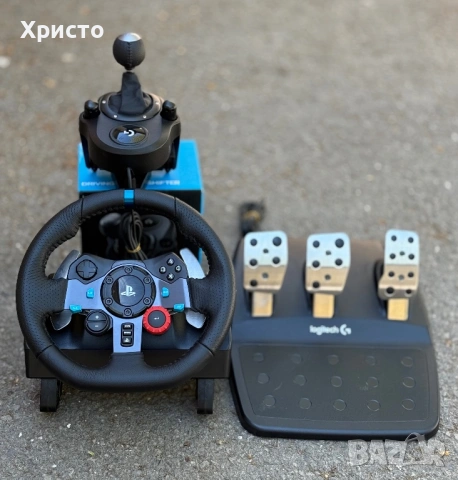 Гейминг сет Logitech G29 (волан + педали) + Logitech Driving Force Shifter (скоростен лост) 