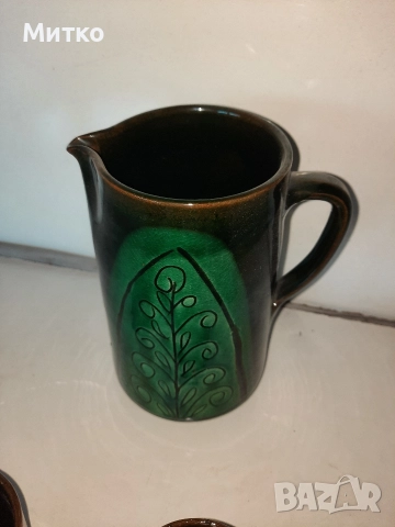 Ретро битов керамичен сервиз за вино, снимка 6 - Сервизи - 52860743