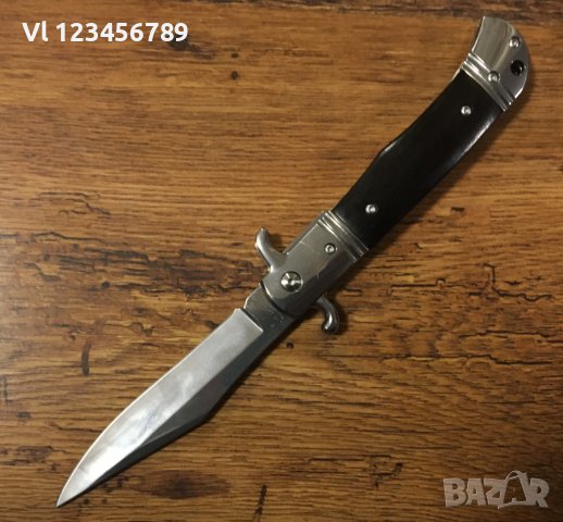 Сгъваем автоматичен ловен нож с метален гард 120x240 , снимка 2 - Ножове - 39814391