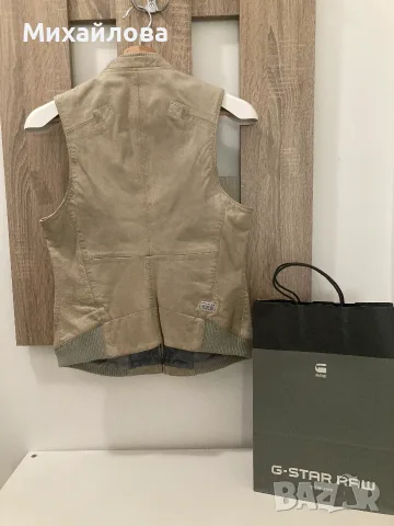 G-Star Raw, Кожен елек, размер М, снимка 5 - Елеци - 56256020