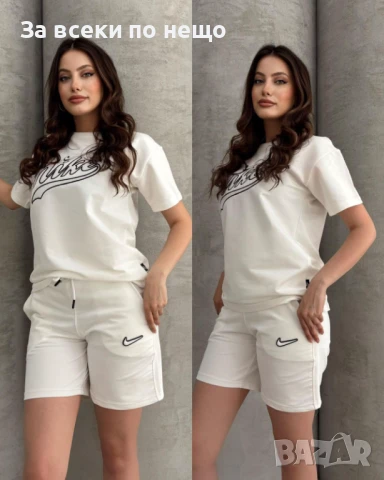 Nike Дамски Летен Комплект Тениска И Къси Панталон👚🩳Дамски Къс Екип Найк - 3 Цвята Код A651, снимка 3 - Спортни екипи - 50592987