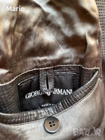 Giorgio Armani кожено яке L, снимка 4 - Якета - 42054497