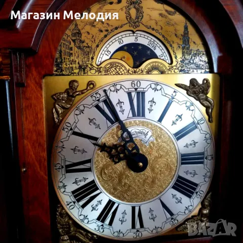 Само за колекционери. Страхотен паркетен холандски часовник. Уникално запазен, оригинален постамент,, снимка 3 - Други - 49368467