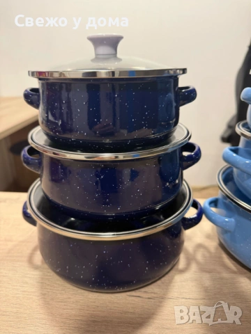 Комплект от 3 тенджери - 16см, 18см, 20см, снимка 3 - Съдове за готвене - 54170918