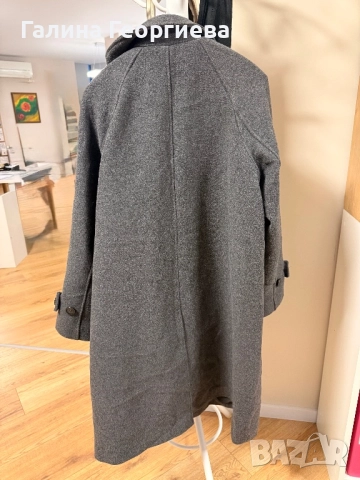 Сиво свободно палто на H&M, снимка 2 - Палта, манта - 52573018