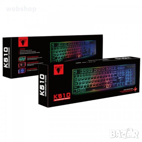 Светеща Геймърска Клавиатура Jedel К510, снимка 5 - Клавиатури и мишки - 34303683