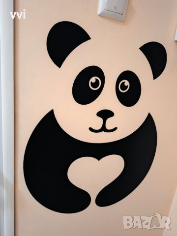 Стикер за стена Панда, размер 40 x 50 cm, снимка 4 - Декорация за дома - 44254543