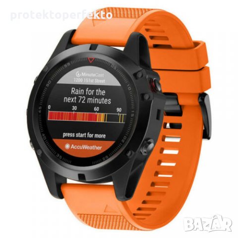 Силиконова каишка GARMIN Fenix  7X  лилав цвят, снимка 11 - Каишки за часовници - 35579990