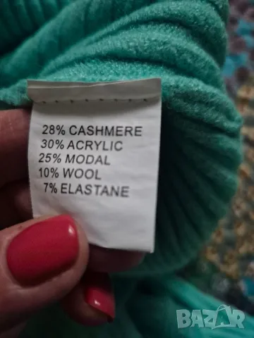 кашмирен руловер, красив зелен цвят, снимка 3 - Блузи с дълъг ръкав и пуловери - 47559352