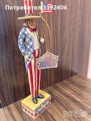 Оригинална дървена фигура на Jim Shore, отлично състояние, снимка 2 - Антикварни и старинни предмети - 50715827