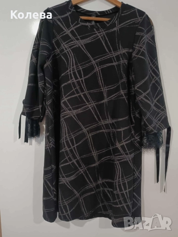 Дамска рокля със сребристи нишки, снимка 2 - Рокли - 52087167