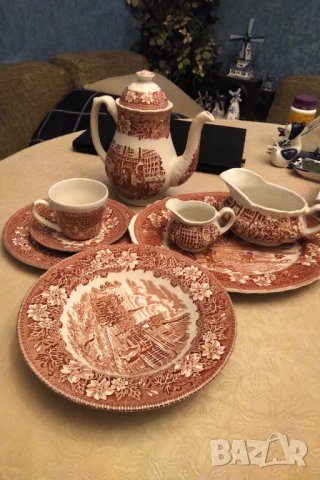 Антикварен английски порцеланов сервиз 26 части , снимка 4 - Антикварни и старинни предмети - 31641667