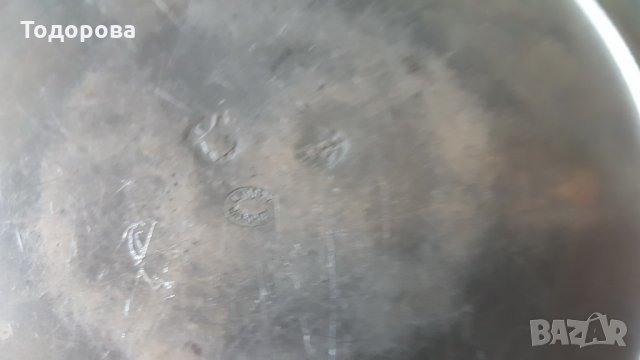 Комплект метални чинии от началото на миналия век, снимка 8 - Антикварни и старинни предмети - 29210096