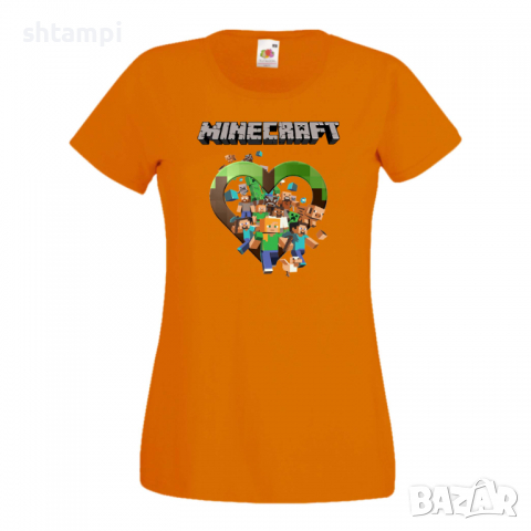Дамска тениска Minecraft 5 Minecraft,Игра,Забавление,подарък,Изненада,Рожден Ден., снимка 11 - Тениски - 36520829