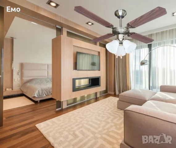 Вентилатор - 42'' Muhler, таванен, осветление. Гаранция 12 месеца , снимка 4 - Вентилатори - 48614757