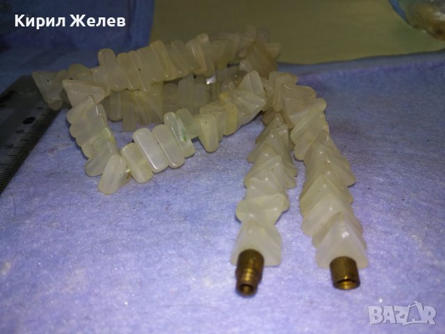 СКЪПОЦЕННА РЕТРО ОГЪРЛИЦА КОЛИЕ от МЛЕЧЕН БЯЛ ОПАЛ МАЙСТОРСКА СТАРА РЪЧНА ИЗРАБОТКА 34686, снимка 14 - Антикварни и старинни предмети - 39193186