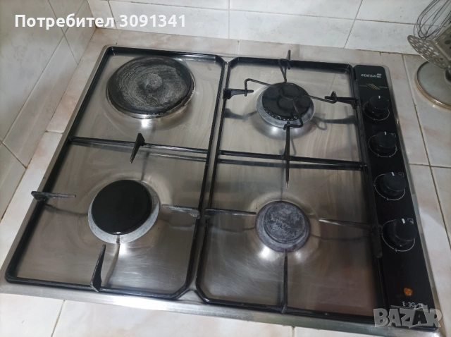 Плот котлони Edesa за вграждане, 3 газови и 1 електрически, снимка 4 - Котлони - 53261859