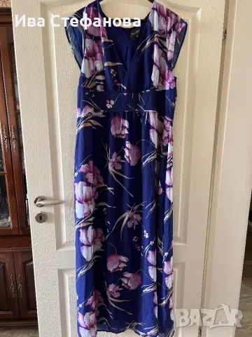 Нова дълга феерична  елегантна рокля флорален принт цветя