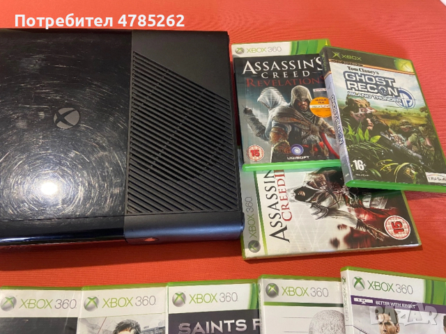 Конзола Xbox 360 500gb с 17 игри джойстик и батели, снимка 5 - Xbox конзоли - 54063208